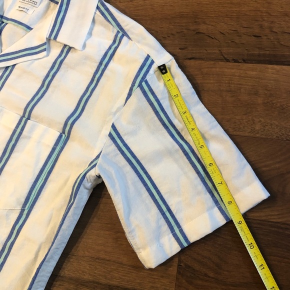 zara men shirt small relaxed fit short sleeve cotton blend new with tags - Picture 5 of 10